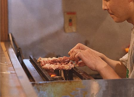 串焼きシーン