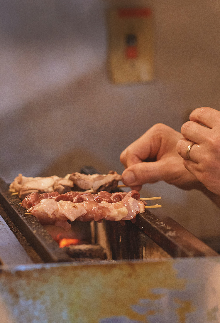 串焼きシーン